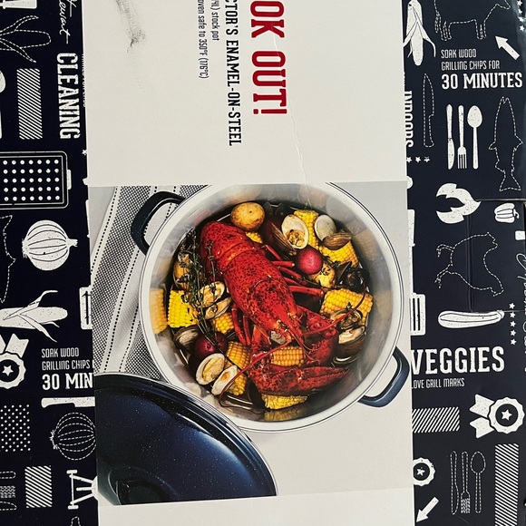 Martha Stewart collector enamel on steel pot great for clambakes new wood tags - Picture 2 of 7